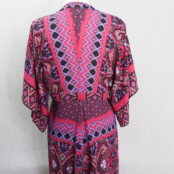 Express Pink and Purple Patterned Dress - Picture 10 of 16